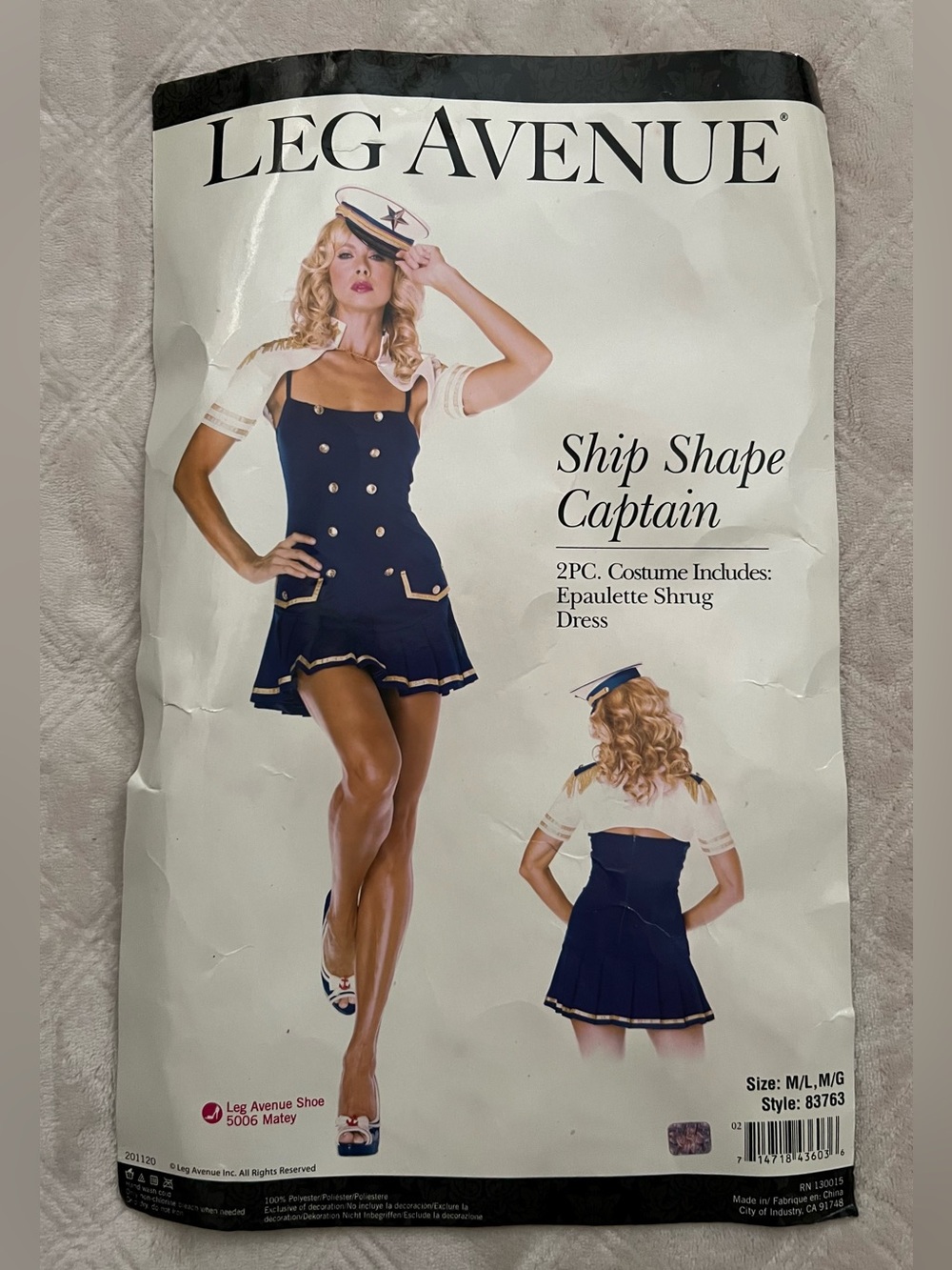 Leg Avenue Ship Shape Captain womens costume